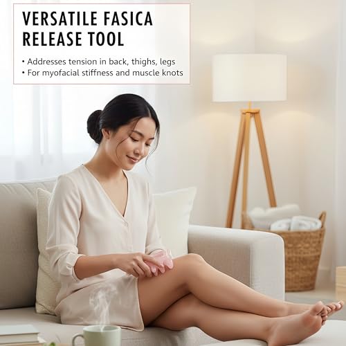 WONDERSKY Fascia Massage Tool for Cellulite & Myofascial Release - Premium Resin Body Massager Blaster for Muscle Knots, Trigger Points, Lymphatic Drainage & Pain Relief Pink
