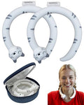2 Pack Neck Cooling Tube with Insulated Bag - Reusable Ice Ring Neck Cooler Indoor Outdoor - Wearable Cooling Wrap - Relief for Summer and Hot Flashes - Ice Ring Freezes Under 64℉(2Cat) - color: 2 Pack Cat