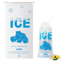 100 PACK 20 lb. Plastic Ice Bags with Cotton Draw String 14 x 28 Inch Heavy-Duty Plastic Ice Storage Bags with Draw String (2.8mil Thickness, Ice Cube pattern) - style: 14x28inch(100pack)Cotton Drawstring-Ice Cube Pattern