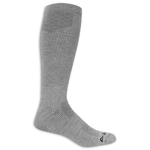Dr. Scholl's Men's Athletic & Work Compression Over the Calf Socks - 1 & 3 Pair Packs - Fatigue Relief - color: Gray (1 Pair), size: 7-12