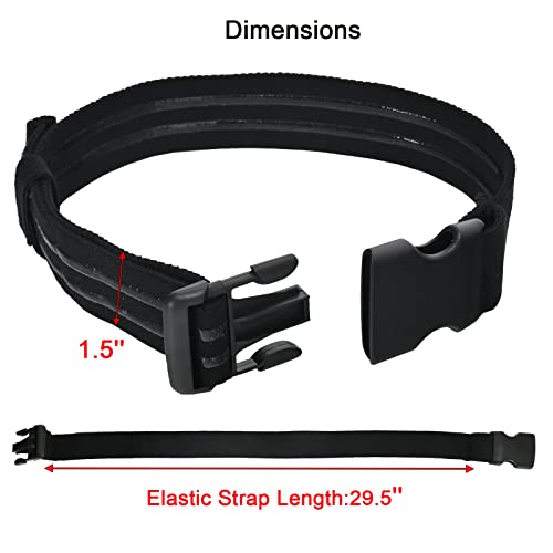 Tactical Leg Strap,Secure Non-Slip Elastic Thigh Strap with Quick-Release Buckle for Drop Leg Holster Platforms and Thigh Rig - color: Black