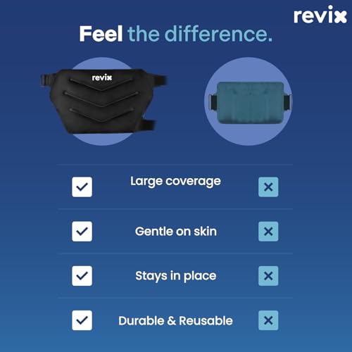 REVIX Extra Large Hip Ice Pack Wrap After Surgery, Cold Packs for Hip - color: Black