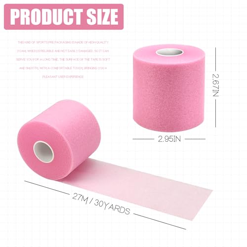 2.75‑Inch 30‑Yard Pink Athletic Pre‑Wrap Tape - color: Pink