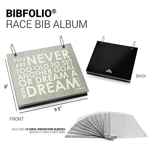 Gone For a Run BibFOLIO Race Bib Album - Never Too Old - 9.5x8 - color: Never Too Old