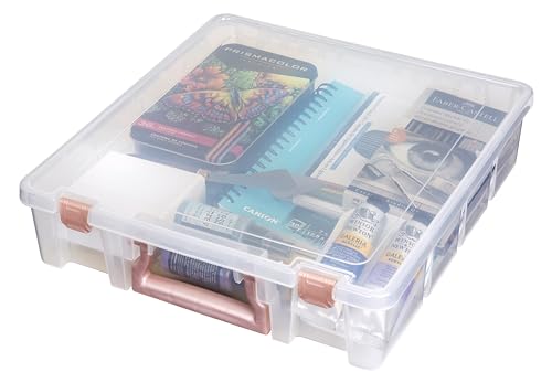 ArtBin Essentials 12 x 12 One-Compartment Craft Box, Clear - color: Rose Gold