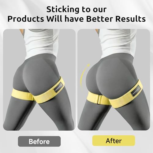 MANUEKLEAR Non-Slip Blood Flow Restriction Bands, BFR Booty Bands for Women - color: Yellow