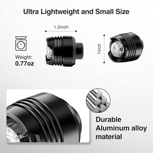 Rechargeable Clog Lights 2PCS, LED Shoe Clip Flashlight with 3 Modes, Waterproof Shoe Charm Accessories for Walking, Running, Camping – Adults & Kids (6 Colors) - color: Black