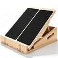 2-in-1 Balance Board for Adults, Wooden Slant Board for Exercise, Four Adjustable Incline Board for Calf Stretcher Knees Leg Ankle Heel Feet