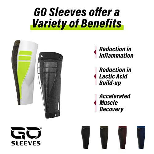 Kinesiology Calf Compression Sleeve Men, Targeted Support for shin splints, Muscle Fatigue, Soreness, Calf Muscle - size: Small