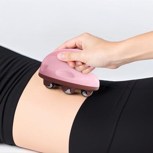 Lymphatic Massage Roller for Cellulite Remover Body Sculpting - Handheld Cellulite Massage Tool for Body Bloat Blood Circulation Lymphatic Drainage Pink - color: Pink