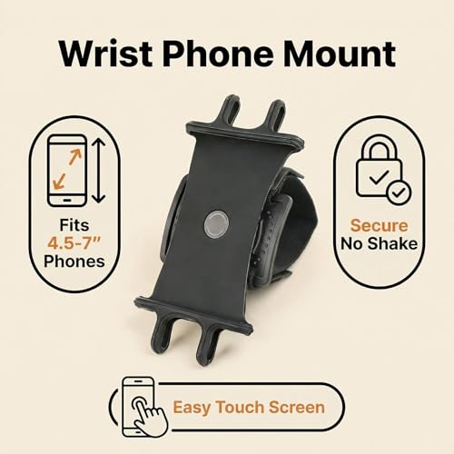 Wristband Phone Holder Mobile Phone Black Wrist Band