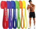 Resistance Bands Set, Pull Up Assist Bands - Stretch Resistance Band - Mobility Band Powerlifting Exercise Bands for Resistance Training, Physical Therapy, Home Workouts - color: Multi-hue