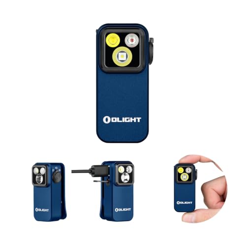 OLIGHT Oclip Pro Rechargeable EDC Clip-on Flashlight, Midnight Blue - color: Midnight Blue
