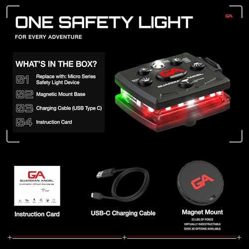 Guardian Angel Micro Safety Light - Red Front & Green Rear - color: Red/Green