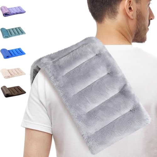 SuzziPad Microwave Heating Pad for Muscle Soreness Fatigue, 7"X16", Gray - color: Gray