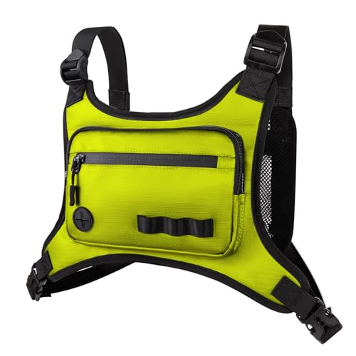 KINGSLONG Running Vest, Chest Bag for Men, Chest Pack, Hiking (F-Yellow) - color: F-Yellow