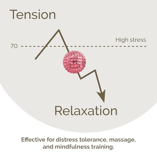 2X Spiky DBT Skill Balls | Magnetic Stress Relief Balls | Spiky Massage Balls for Relaxation, Tension Release, Focus & Mobility (Rose Gold, 1.25 inch) - color: Rose Gold, size: 1.25 Inch