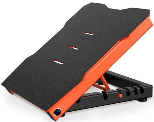Steel Slant Board Calf Stretcher, 600 Lbs Weight Capacity, Orange - color: Orange