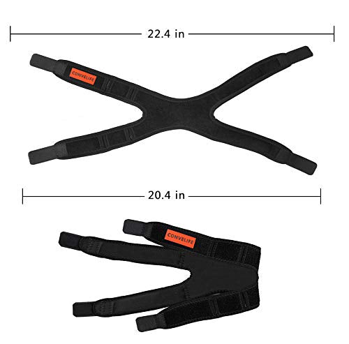 Dual Patella Knee Strap (Black, 1 Count (Pack of 1))
