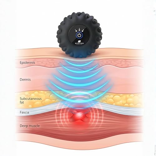 Spacer Mobility RockPoint Vibrating Massage Roller for Feet & Body, 4 Modes
