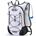 Lightweight Hydration Backpack, Running Backpack with 2L Water Bladder - color: White