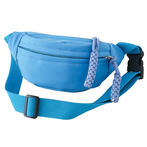 Fanny Pack for Kids, Adjustable Crossbody Waist Bag for Boys Girls, Blue - color: Blue