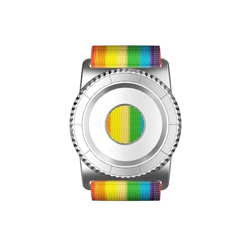 BAISRKE Magnetic Running Armband for MagSafe Case - 360° Rotatable Phone Grip with Adjustable Scent Compartment & Detachable Lanyard Compatible iPhone/Android (Rainbow & Silvery) - color: Rainbow&Silver, size: XL (fits Wrist/Armband up to 15")