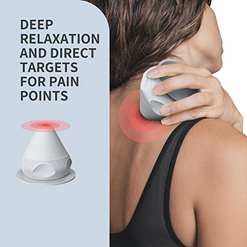 Mountable Self-Massage Ball Handfree with Suction Cup,Deep Tissue Back Sore Muscle Knot Massager,Myofascial Release,Manual Massage Balls, Foot Plantar Fasciitis, Back Stress Relief - Gray - color: Gray