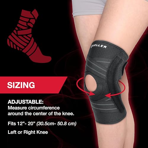 MUELLER Sports Medicine Adjustable Knee Brace, Knee Support for Arthritis Pain, Knee Sprains, ACL, MCL Joint Instability & Injury Recovery, Compression Stabilizer for Walking, Running, Sports & Daily Activities, One Size Fits Most