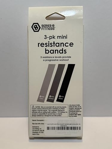 Resistance Bands, Mini 3 pk. Light Medium Heavy, Ideal for Legs Hips and More