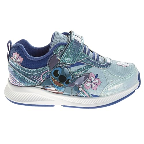 Disney Lilo & Stitch Shoes LED Light Up Sneaker Girls Toddler-Little Kids - color: Blue, size: 9 Toddler