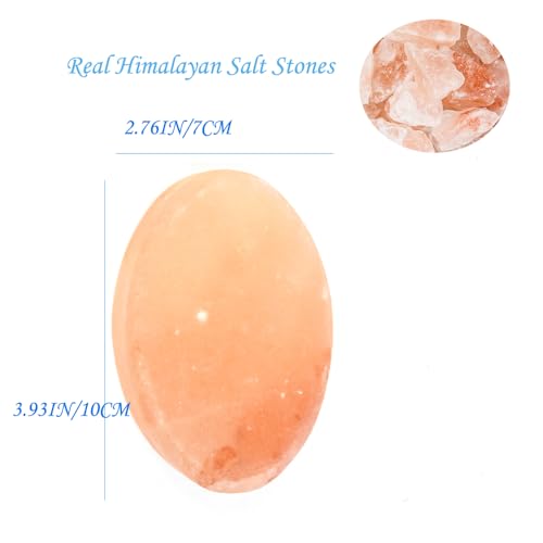 2 Pcs Leaf Shape Himalayan Salt Massage Stones Hot Massage Cold Massage Stones Set Warm Rocks Kit for Facial SPA3.93 * 2.76IN(10 * 7CM - size: LEAF SHAPE