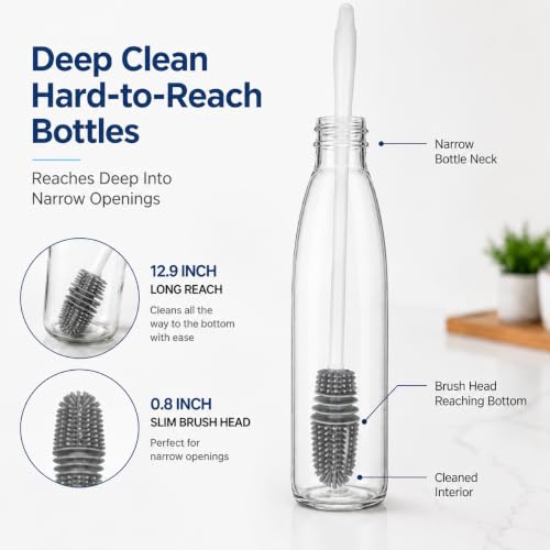 2 Pack Bottle Brushes - color: White