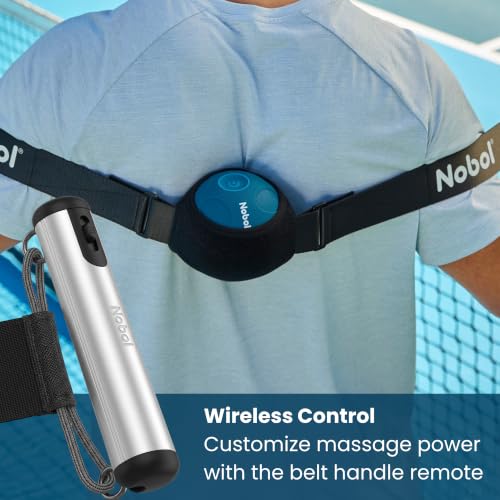 MyoSphere® Vibration Massage Ball & MyoBelt Kit, Portable Muscle Recovery Tool with Bluetooth Belt Remote Deep Tissue Vibration Rechargeable Massager - Nobol Blue - color: Nobol Blue