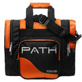 Pyramid Path Pro Deluxe Single Bowling Ball Tote - Holds One Ball, One Pair Shoes Up to Mens 15 - color: Orange