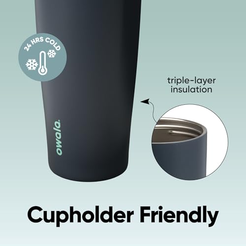 Owala FreeSip Sway Stainless Steel Water Bottle 40 oz Foggy Tide - color: Foggy Tide, size: 40 Ounces