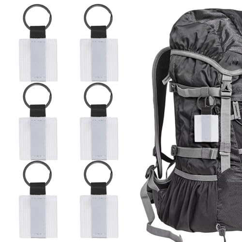 Safety Reflector Pendants, Fabric Reflective Safety Keychain Gear for Backpack & Running & Cycling - color: White
