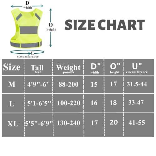 Reflective Vest Safety Running Gear - High Visibility Vest with Pocket for Running, Biking, Walking, Women & Men - color: Neon Yellow, size: X-Large