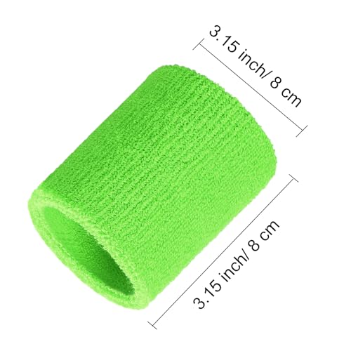 WILLBOND Wrist Sweatbands - color: Fruit Green, Orange, Rose Red