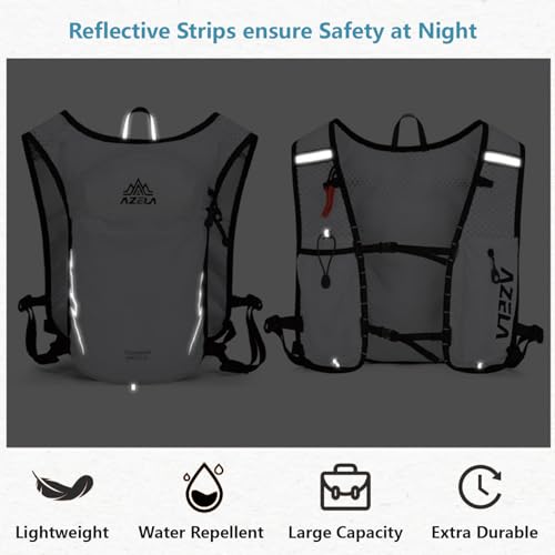 JEELAD Hydration Backpack Lightweight Vest for Hiking Trail Running Gear Cycling Marathon for Women Men - color: E - White (10l) - Only Vest