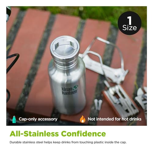 Klean Kanteen Classic Steel Loop Cap – Leak-Proof, Dishwasher-Safe, BPA-Free – Brushed Stainless
