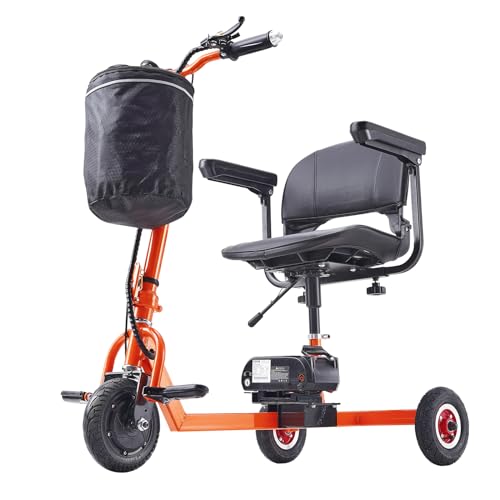 VEVOR 2025 Upgraded Lightweight Mobility Scooter for Adults & Seniors,50lb Foldable, FAA & Cruise Approved with 12 Mile Range & Removable Battery. Supports 330lbs
