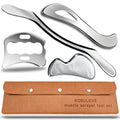 Professional Stainless Steel Muscle Scraper Tool Set, 4-Piece with Carrying Case for Physical Therapy, Myofascial Release, Manual Operation - style: Robulove-D7