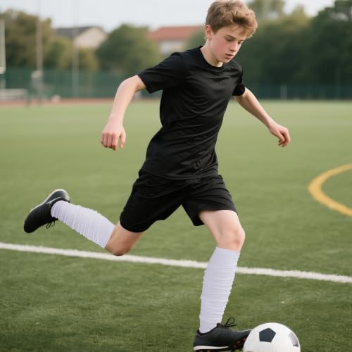 Dxhycc 2 Pairs Scrunch Football Socks Athletic Football Leg Sleeves - color: White