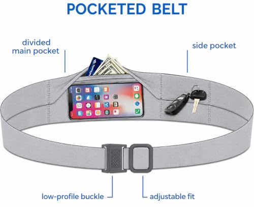 BANDI Running Belt for Women & Men – USA Made No-Bounce Adjustable Waist Pack & Secure Fanny Pack – Fits All Phones, Gels & Essentials – Zipper-Free, Medical Device Friendly - color: Laurel
