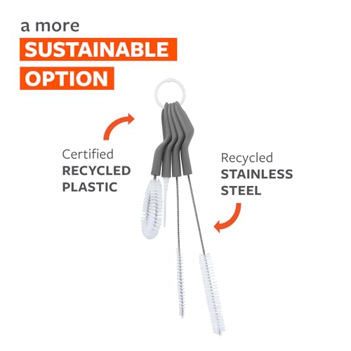Full Circle All-in-One Bottle Cleaning Multitool, Gray - color: Gray