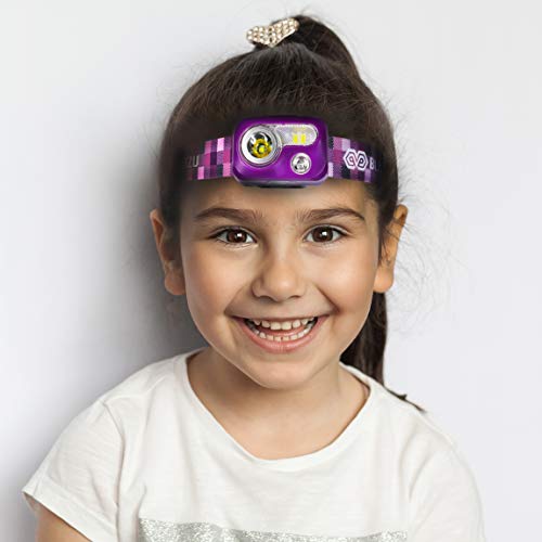 BLITZU Rechargeable LED Headlamp, Purple, Adjustable, Durable, Battery Powered, 500 Lumen, 150 Feet Range, 2 Special Modes, 120-Day Guarantee - color: Purple