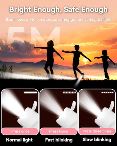 Rechargeable Shoe Charm Lights, 2PCS Cute Bunny Shoe Lights for Croc Style Shoes, IPX5 Charm Accessories with 3 Lighting Modes, Headlights for Camping Dog Walking for Kids