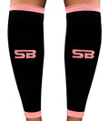 SB SOX Compression Calf Sleeves (20-30mmHg) - color: Black/Pink, size: Large