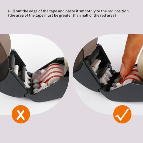 Eagle Automatic Tape Dispenser, Handheld & Portable Design, Office Tape Gun, One-Handed Operation with Safety Blade for Office, Home, DIY or Packaging (Includes 2 Free Tapes) (Gray) - color: Gray
